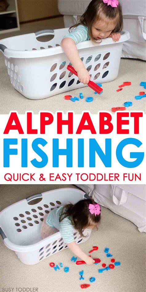 Easy Alphabet Fishing Game Toddler Learning Activities Fun Indoor