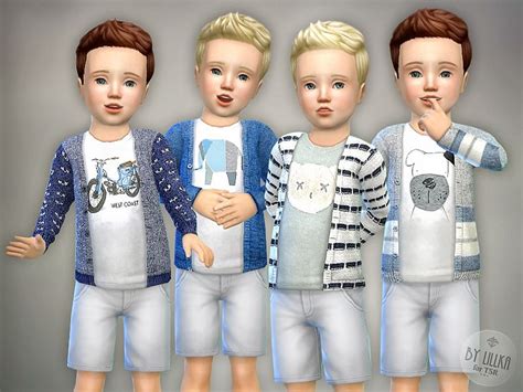 Cardigan For Toddler Boys Found In Tsr Category Sims 4 Male Toddler