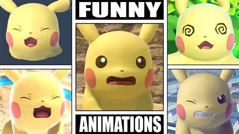 Pikachus Funny Animations In Smash Bros Ultimate Drowning Dizzy