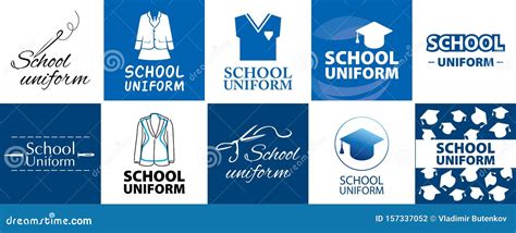 Logo Vectorial Para Ropa Y Uniformes De Tienda Escolar Stock De