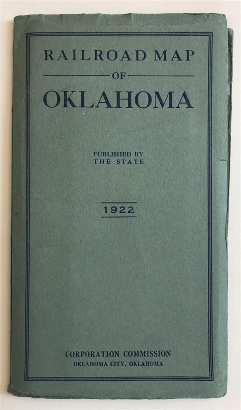 Railroad Map Of Oklahoma Cover Title Oklahoma Railroads