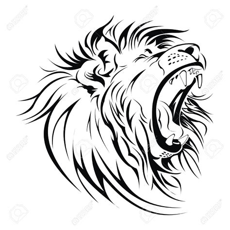 Roaring Lion Head Clipart