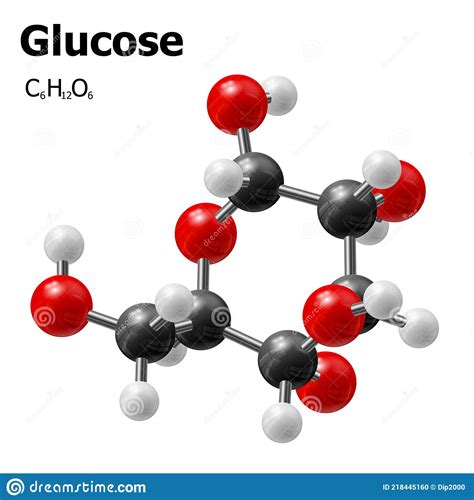 3d Model Of Glucose Molecule Stock Vector Illustration Of Research