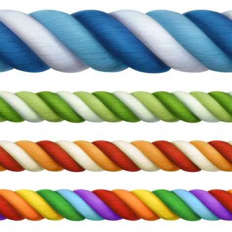 Premium Vector Multicolored Ropes Vector Design Elements Seamless
