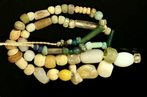 Ancient Egyptian 600 B C Nile Mummy Faience Agatae Glass Beads Strand Antique Price Guide