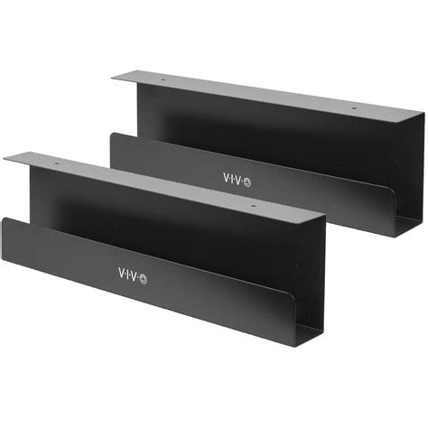Buy Vivo Black Dual Under Desk 17 Cable Management Trays Wire