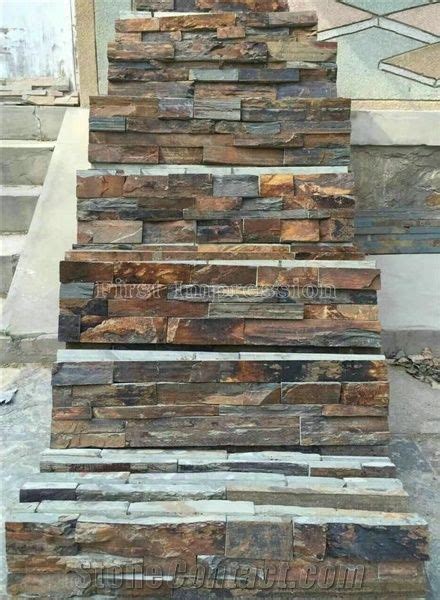 Best Price China Rusty Slate Cultured Stonewall Claddingstacked Stone