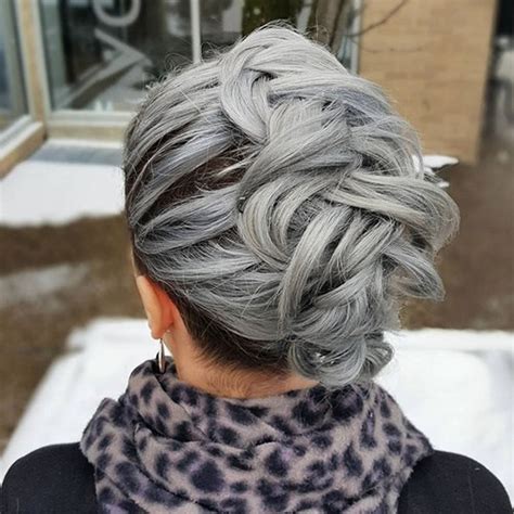 Embracing naturally thin gray hair is what women have to do at some point. Grey Hair Trend - 20 Glamorous Hairstyles for Women 2018 ...