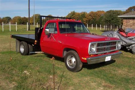 Buy Used 1980 Dodge Custom 300 Pickup Truck Red 1 Ton Dually Flat Bed