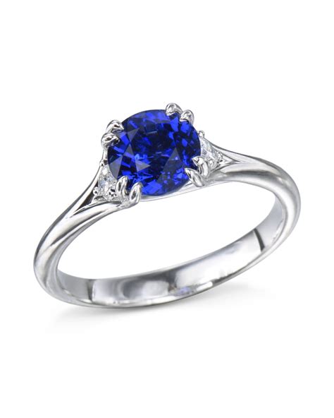 Oval Blue Sapphire And Diamond Ring Turgeon Raine Diamond Sapphire