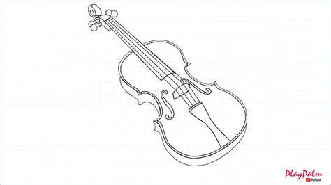 How To Draw Violin Youtube