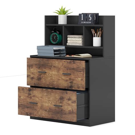 Buy Tribesigns Wood 2 Drawers File Cabinet Lateral Filing Cabinet