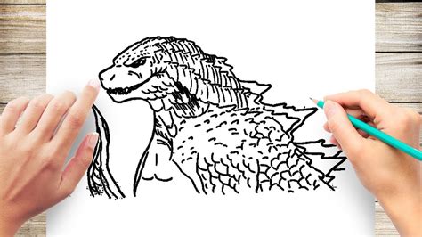 Godzilla Drawing How To Draw King Ghidorah Godzilla King Of The