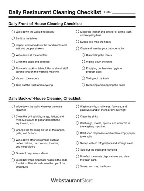 Printable House Cleaning Checklist Fill Online Printable Fillable