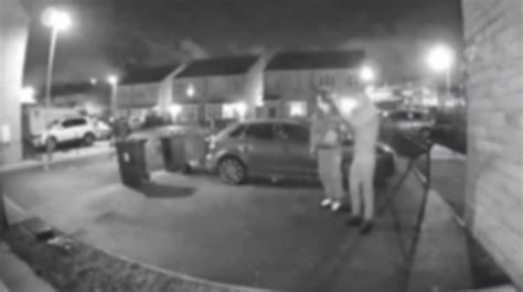 cctv footage shows two men shooting at a house in bradford itv news calendar
