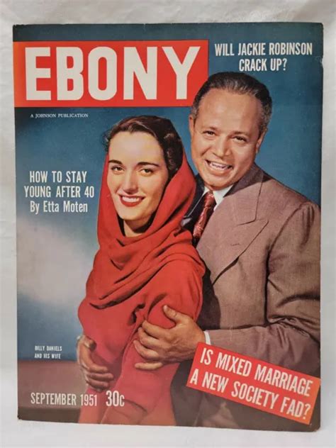 Vintage Ebony Magazine Cardboard Advertisement Poster 1951 Billy