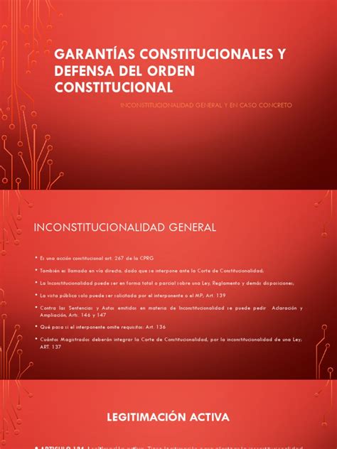 Garantías Constitucionales Y Defensa Del Orden Constitucional 2 Pdf Judicaturas Gobernancia