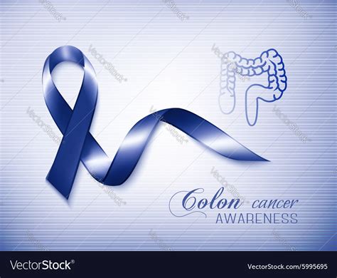 Colon Cancer Awareness Ribbon Royalty Free Vector Image