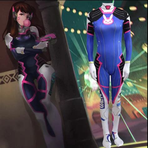 7 Size Watch Over Dva Sexy Cosplay Costume Lycra Spandex Bodysuit Armor Dva Outfit Hana Song