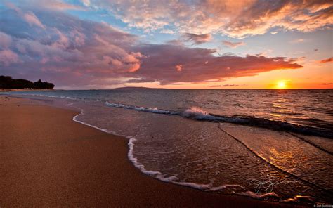 Wallpaper Sunlight Sunset Sea Bay Nature Shore Sand Reflection