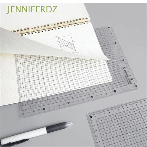 Jenniferdz Durable Ruler Board Waterproof Drawing Clipboard Cutting