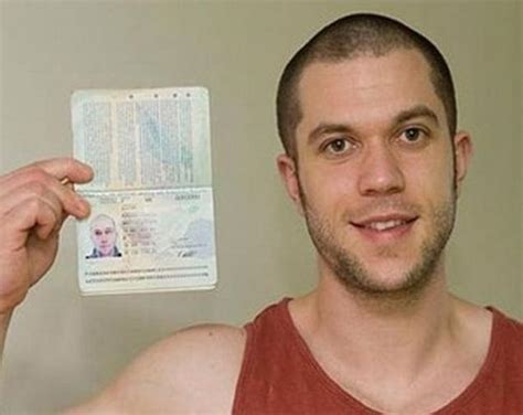 Selfie Man Holding Id Card Cards Info