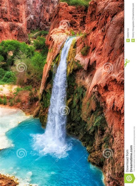 Beautiful Havasu Fallssupai Arizona Stock Photo Image