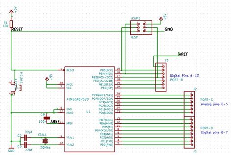 Arduino Uno Internal Circuit Diagram