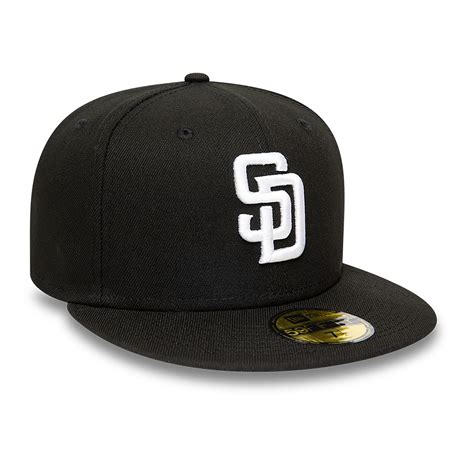San Diego Padres Mlb Black And White 59fifty Fitted Cap D02171 New