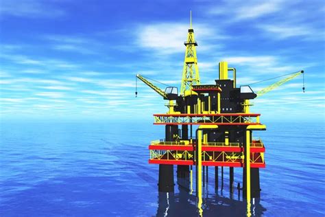 Oil Platform On Sea — Stock Photo © 3dmentat 18851253