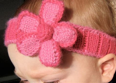 Knitted Headband With Flower Patterns A Knitting Blog