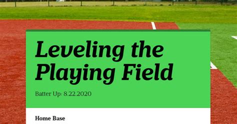 Leveling The Playing Field Smore Newsletters For Education