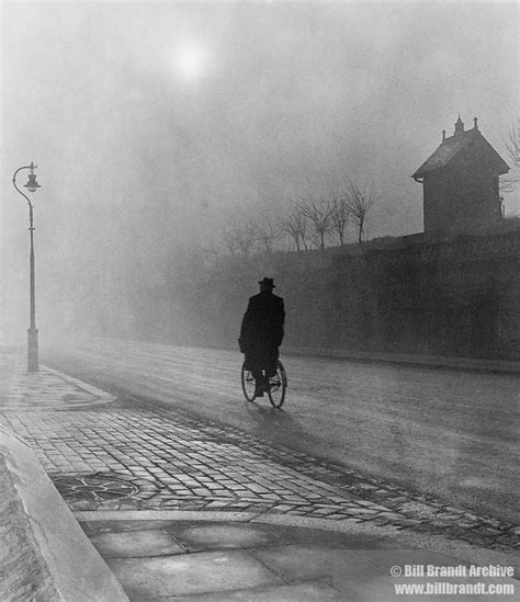 Campden Hill May Man On Bicycle In Fog By Campden Hill Road Water