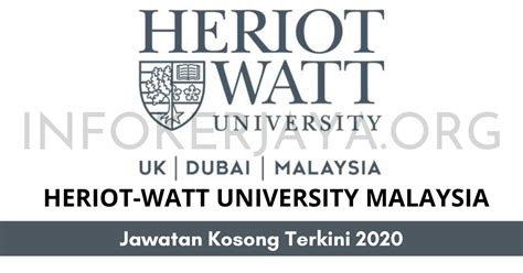 With a history dating back to 1821, we have a long tradition of excellence and a proven track record in educating, inspiring and challenging the professionals of tomorrow. Jawatan Kosong Heriot-Watt University Malaysia • Jawatan ...