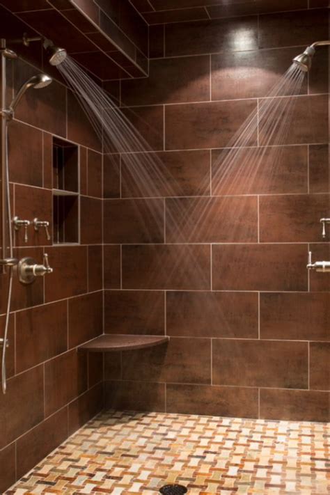 Browse bathroom designs and decorating ideas. Double Shower. Awesome! | Dream bathrooms, Beautiful ...