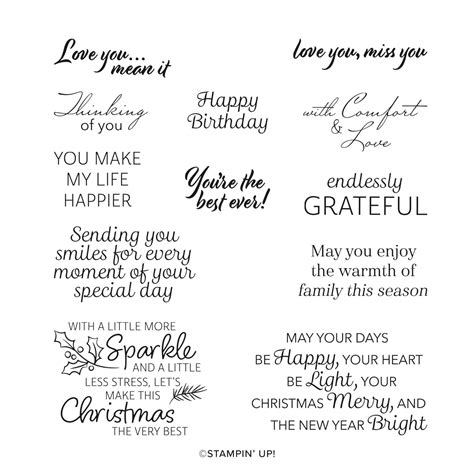 Very Best Occasions Stamp Set By Stampin Up
