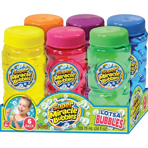 Ja Ru Super Miracle Bubbles 6 Pk 4 Oz Each Yard Games Baby