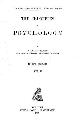 The Principles Of Psychology By William James Open Library