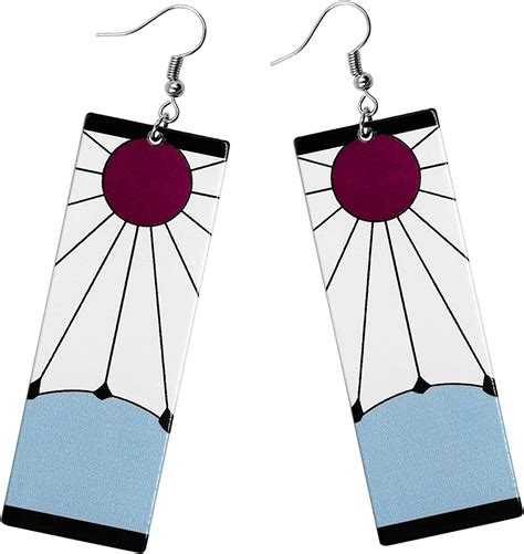 Buy Tanjiro Earrings Hanafuda Earrings For Men Women Demon Slayer