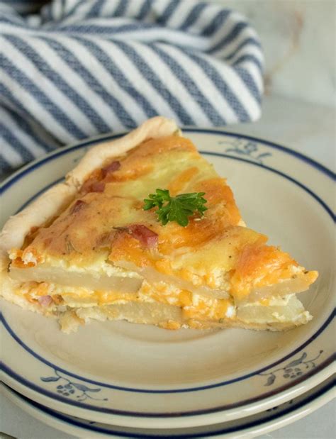 Cheesy Ham And Potato Quiche 4 Sons R Us