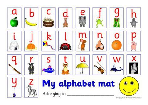 Put a hamzah ء before the letter you are checking. Alphabet Picture Mat (SB517) - SparkleBox