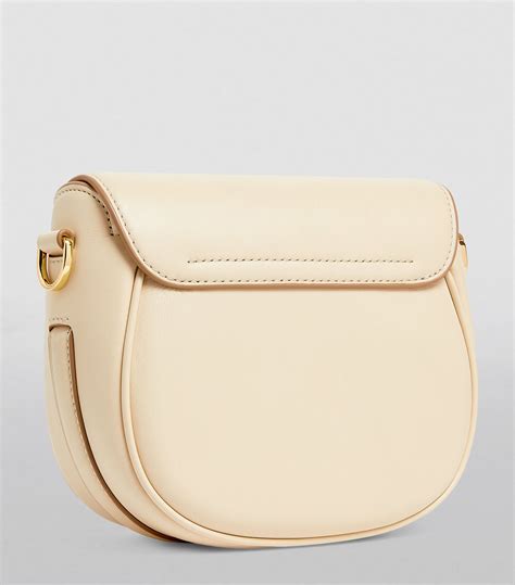 Marc Jacobs White The Marc Jacobs Small Leather J Marc Saddle Bag