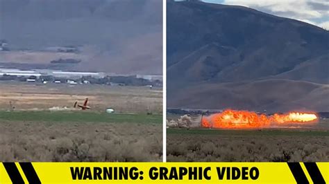 Plane Crashes During Race In Reno Air Show Pilot Dead In Fireball