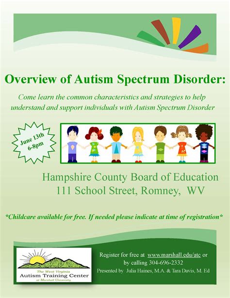 Hampshire County Overview Of Autism Spectrum Disorder Wv Autism