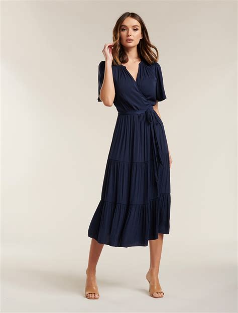 Anna Flutter Sleeve Midi Dress Womens Fashion Forever New