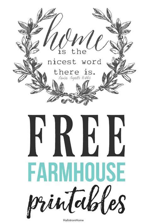 Home Free Farmhouse Printables