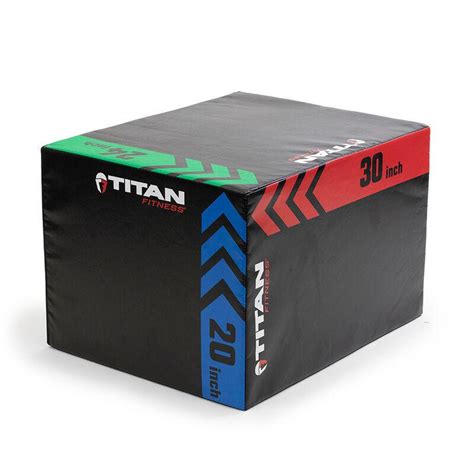 Titan 3 In 1 Heavy Foam Plyometric Box 20x24x30 Total Fitness Usa