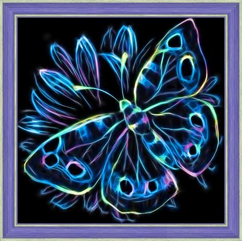 Neon Butterfly From Artibalta Diamond Painting Kits Casa Cenina