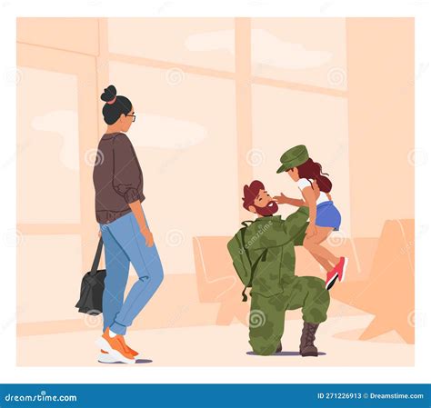 Mother and Daughter Reunite with Their Soldier Dad Who is in Uniform