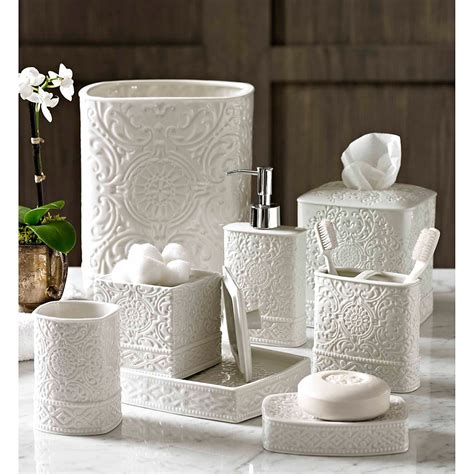Trump Home Bedminster Damask Bath Accessory Collection This Stylish